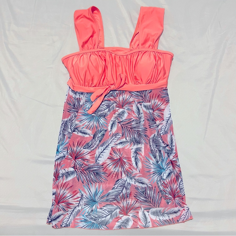 NWOT SHEIN Plus Tropical Print Tankini Set Size 1XL
